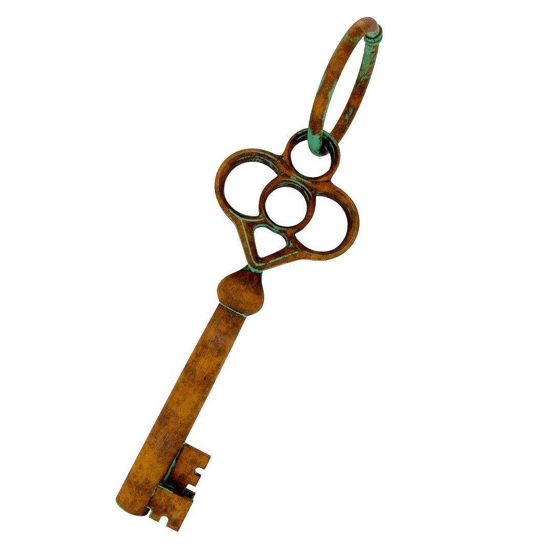 Rusty vintage key 3D model - TurboSquid 1977589