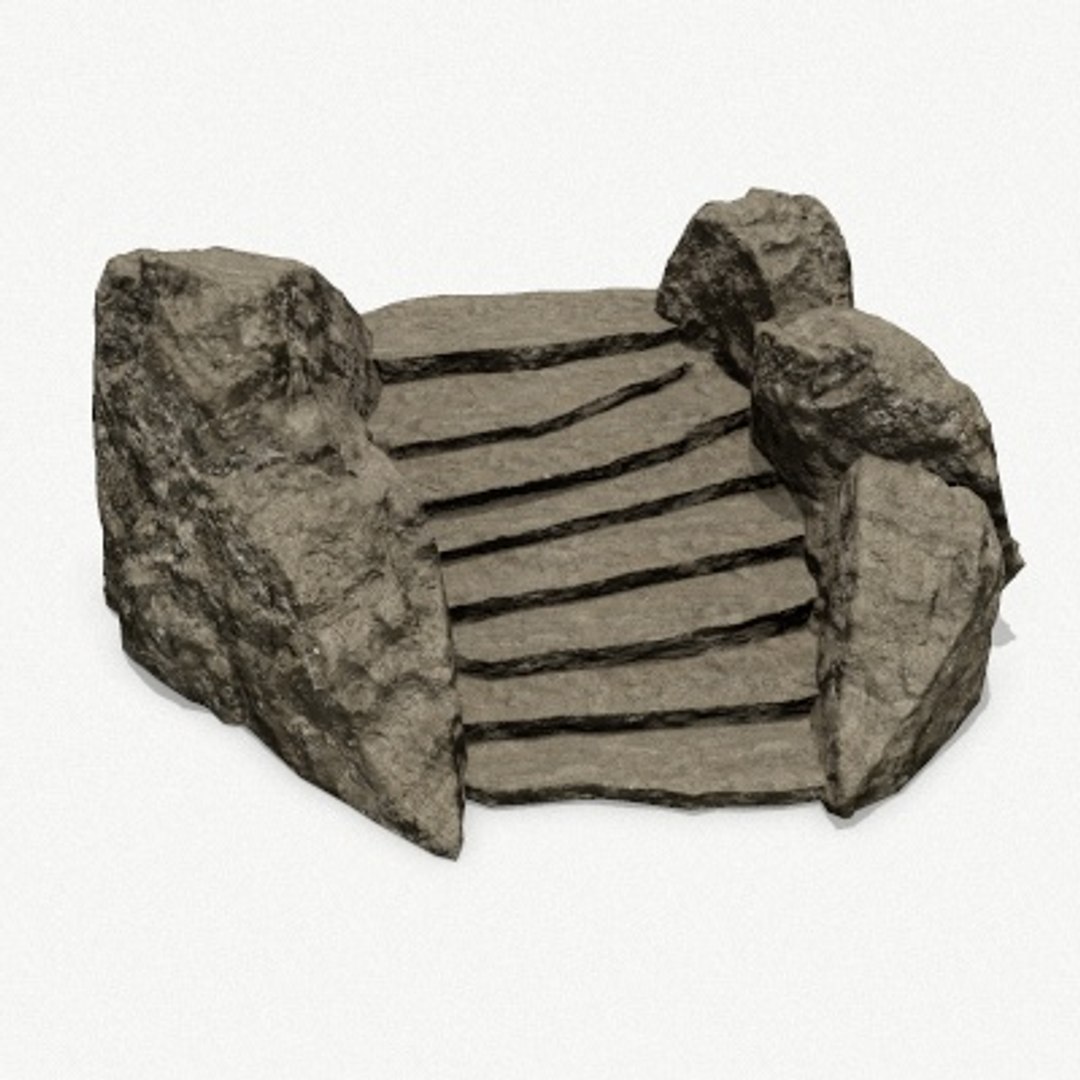 3D Model Rock Stair - TurboSquid 2024534