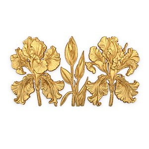 mural classic flowers decor ornament 15 3D model