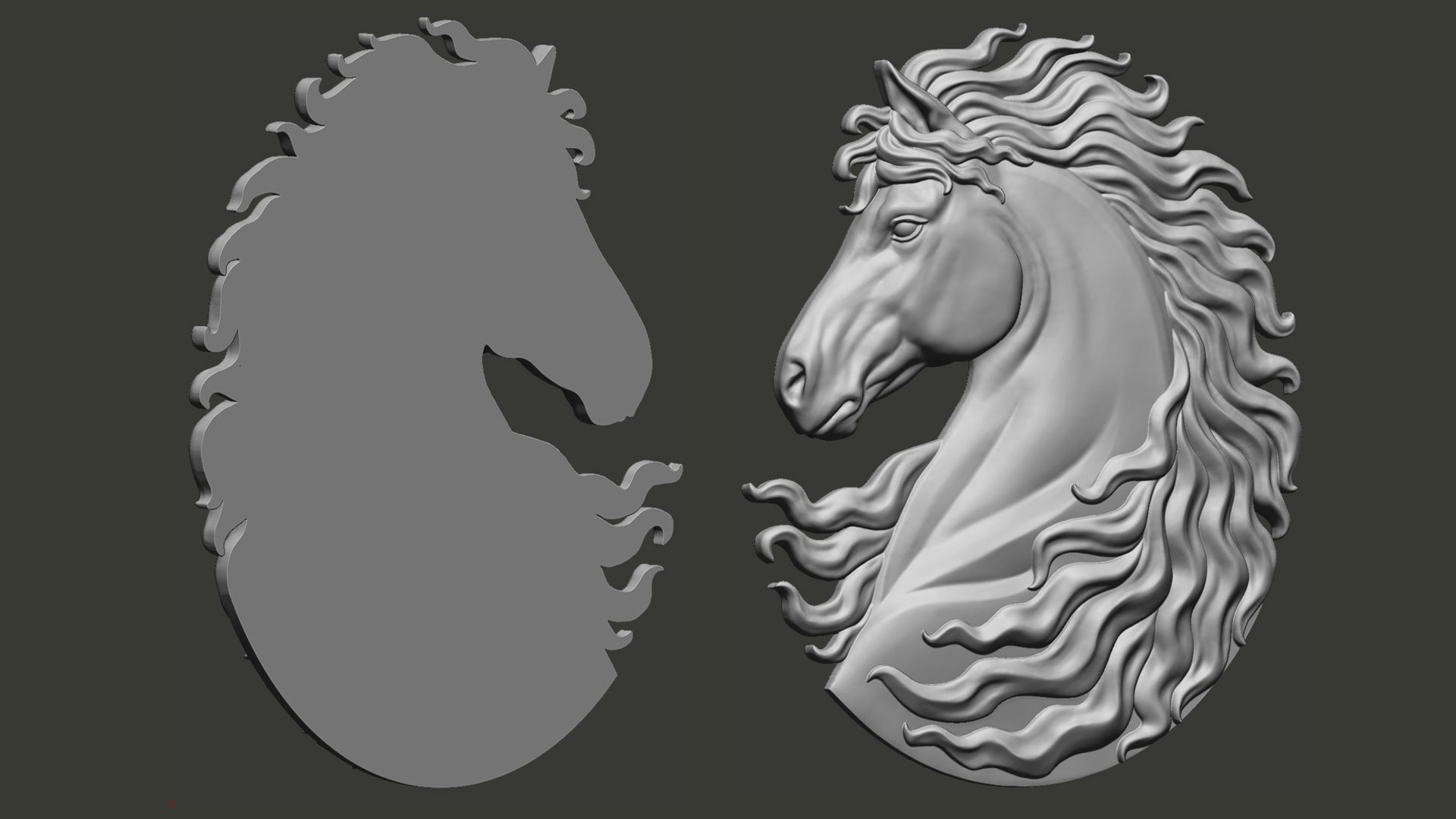 Horse Head Relief Sculpture 3D Model - TurboSquid 2477910