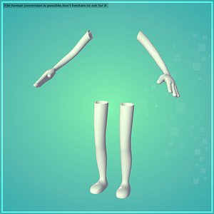 Toon Arms and Legs 3D model