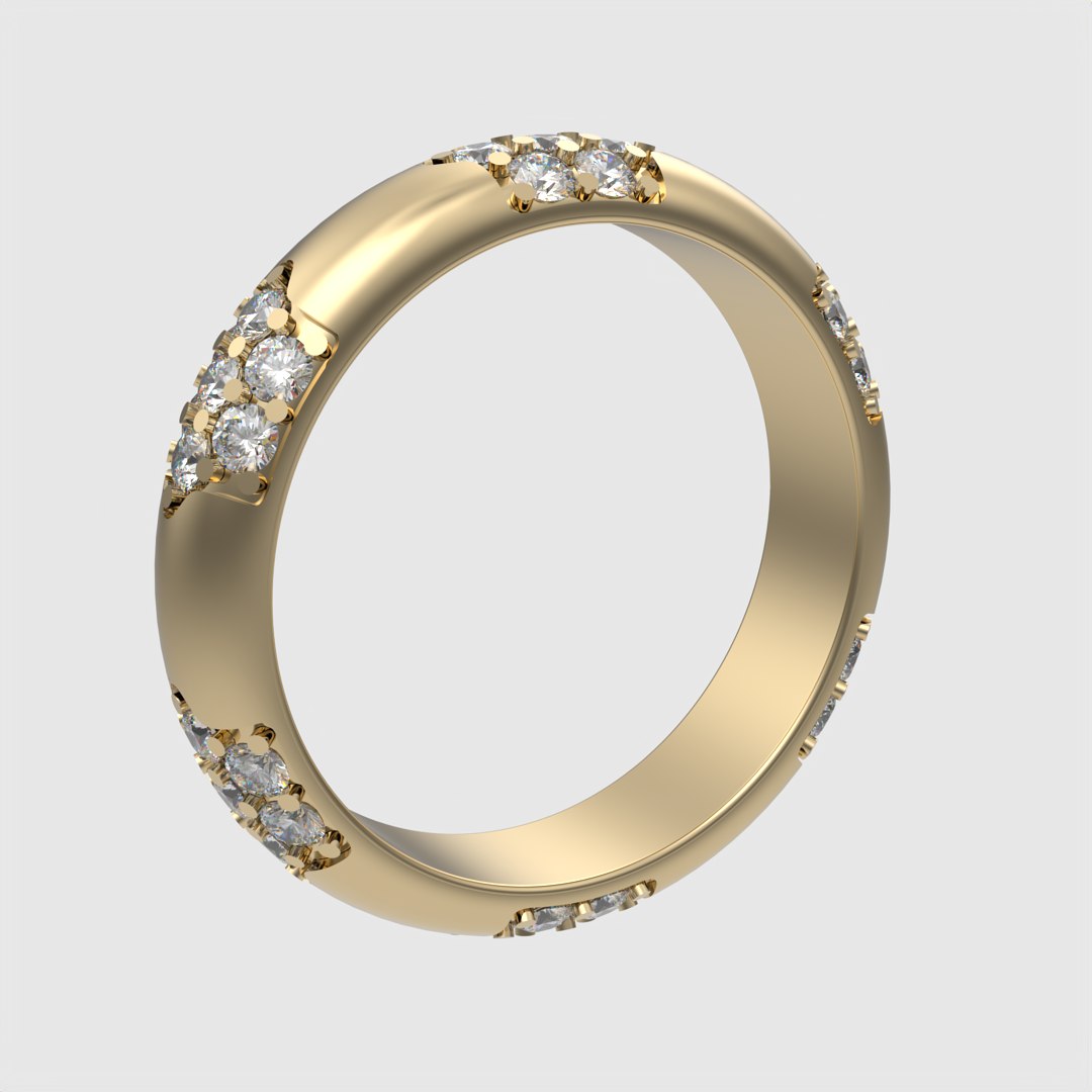 3D Radiant Cluster Gem Ring JDBCo - TurboSquid 2345657
