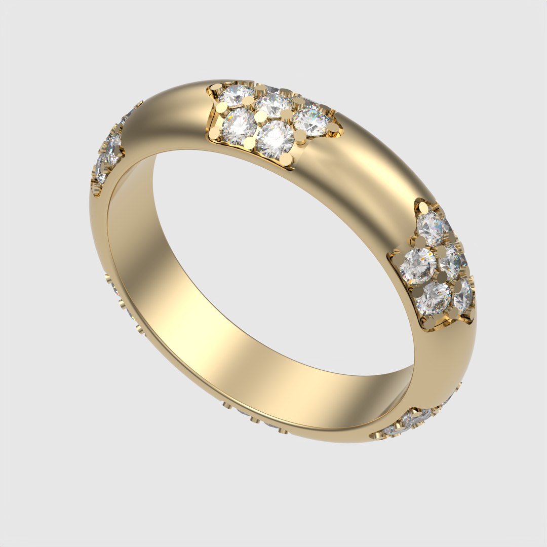 3D Radiant Cluster Gem Ring JDBCo - TurboSquid 2345657
