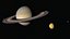 Saturn and moons