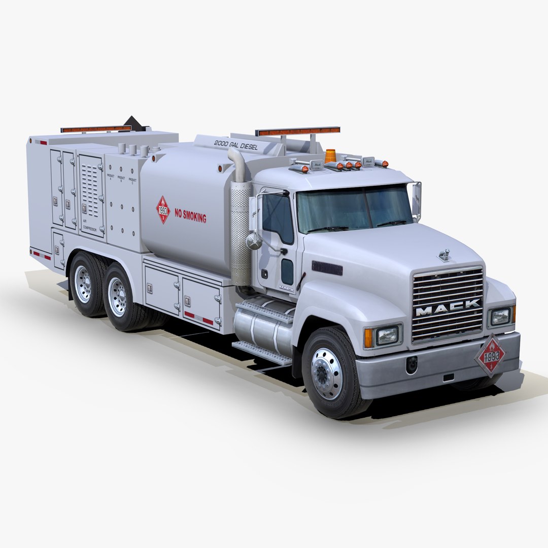 Mack CH613 2004 Fuel And Lube S02 Model - TurboSquid 2112414