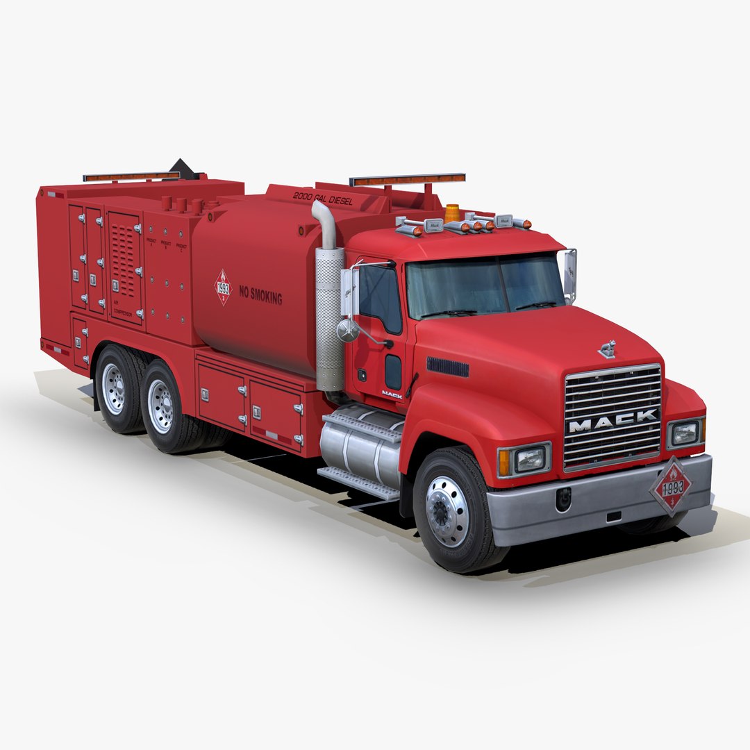 Mack CH613 2004 Fuel And Lube S02 Model - TurboSquid 2112414