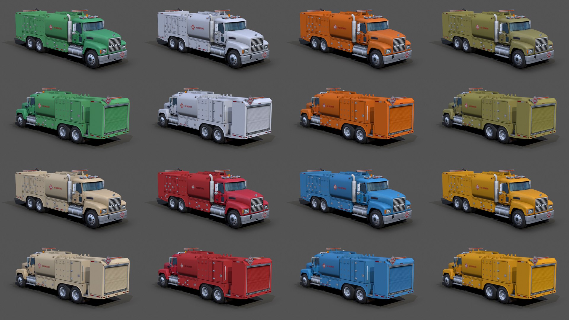 Mack CH613 2004 Fuel And Lube S02 Model - TurboSquid 2112414
