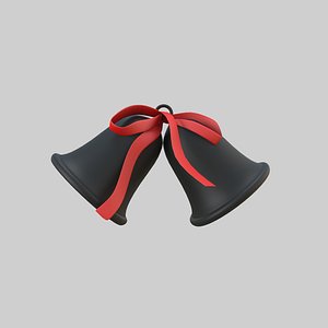 Christmas Bell black 3D