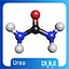 Modelo 3D de ureia CH4N2O