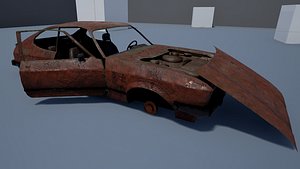 3d model rusty coupe