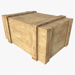 3D model Wooden Crate 3 With PBR 4K 8K