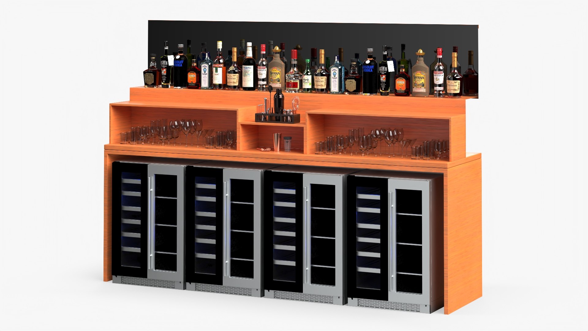 Modern Bar Interior Design 3D Model - TurboSquid 2307375