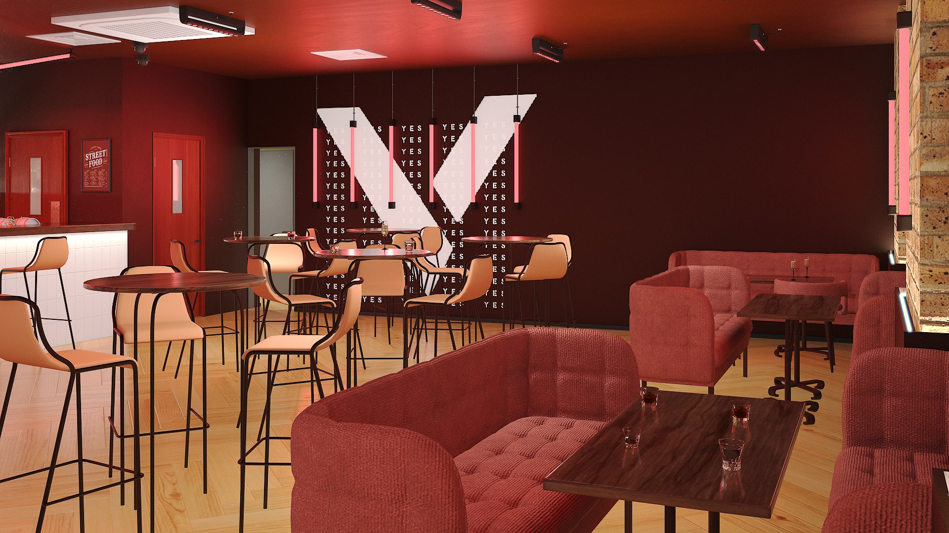 Modern Bar Interior Design 3D Model - TurboSquid 2307375