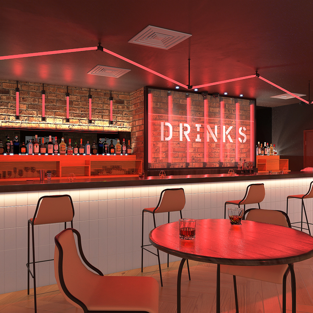 modelo 3d Diseño de interiores de bar moderno - TurboSquid 2307375