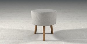 Wooden chair with cushion and fabric