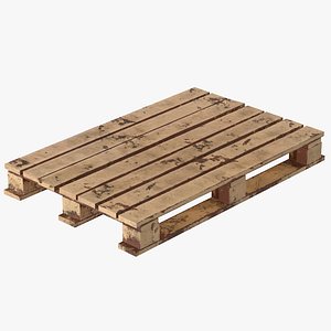 3D model pallet wood wooden