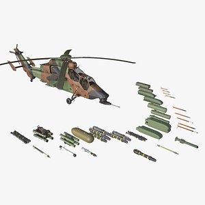 EC-665 Tiger HAD France Complex Animation 3D