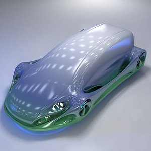 3D futuristic transport vehicle model