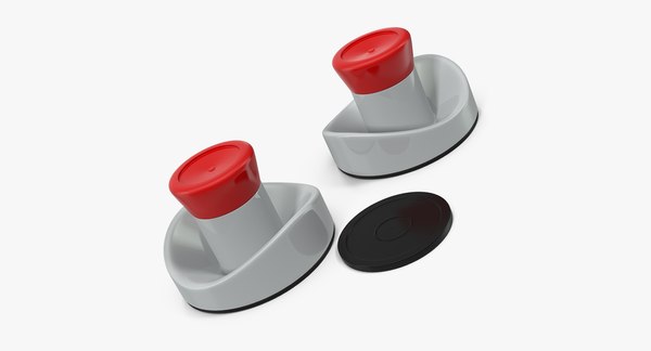 MOUJUCHI – Lot De 2 Poussoirs Et 4 Palets Pour Hockey Sur Air – 60 Mm, Patin En Feutre, Rouge – Pour Tables De Jeu Et Arcades