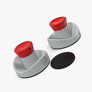 Air Hockey Pushers and Puck 3D Model