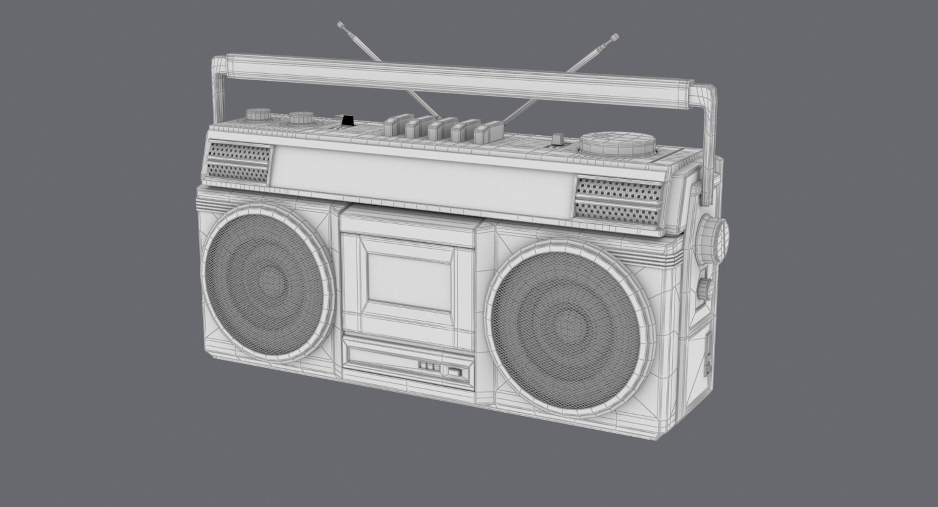 3d boombox boom box model
