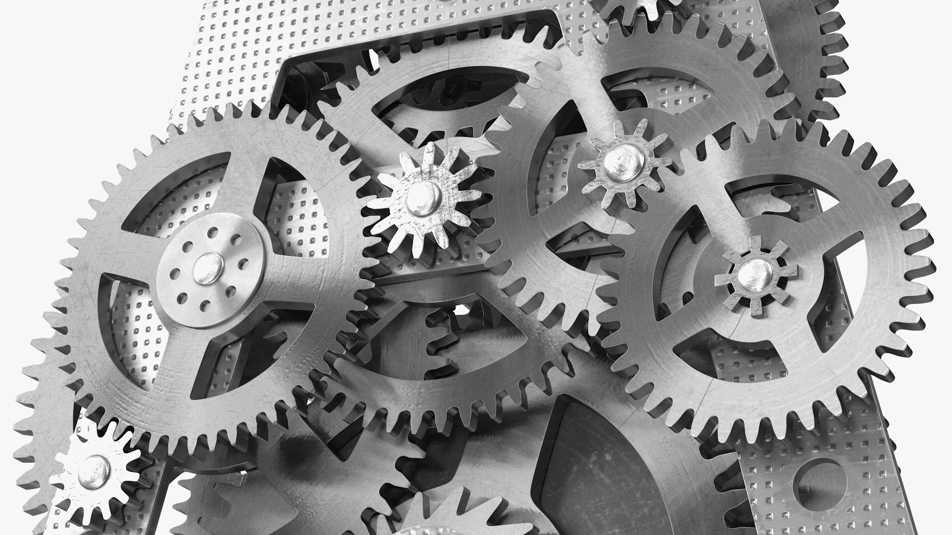 Clockwork Gears Silver Alarm Clock 3D - TurboSquid 1656939