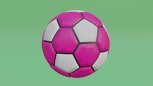 Pink Soccer Ball 3D model