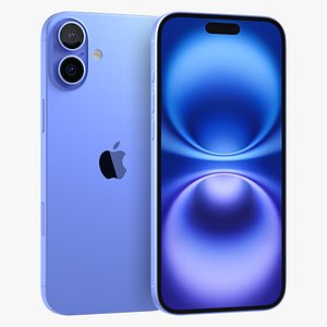 Apple iPhone 16 Plus Ultramarine 3D model