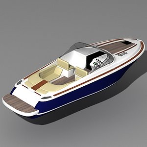 3d model corsair 33 motor boat