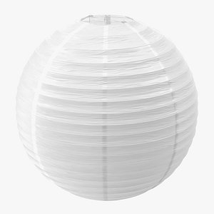 Round Paper Lantern White 3D model
