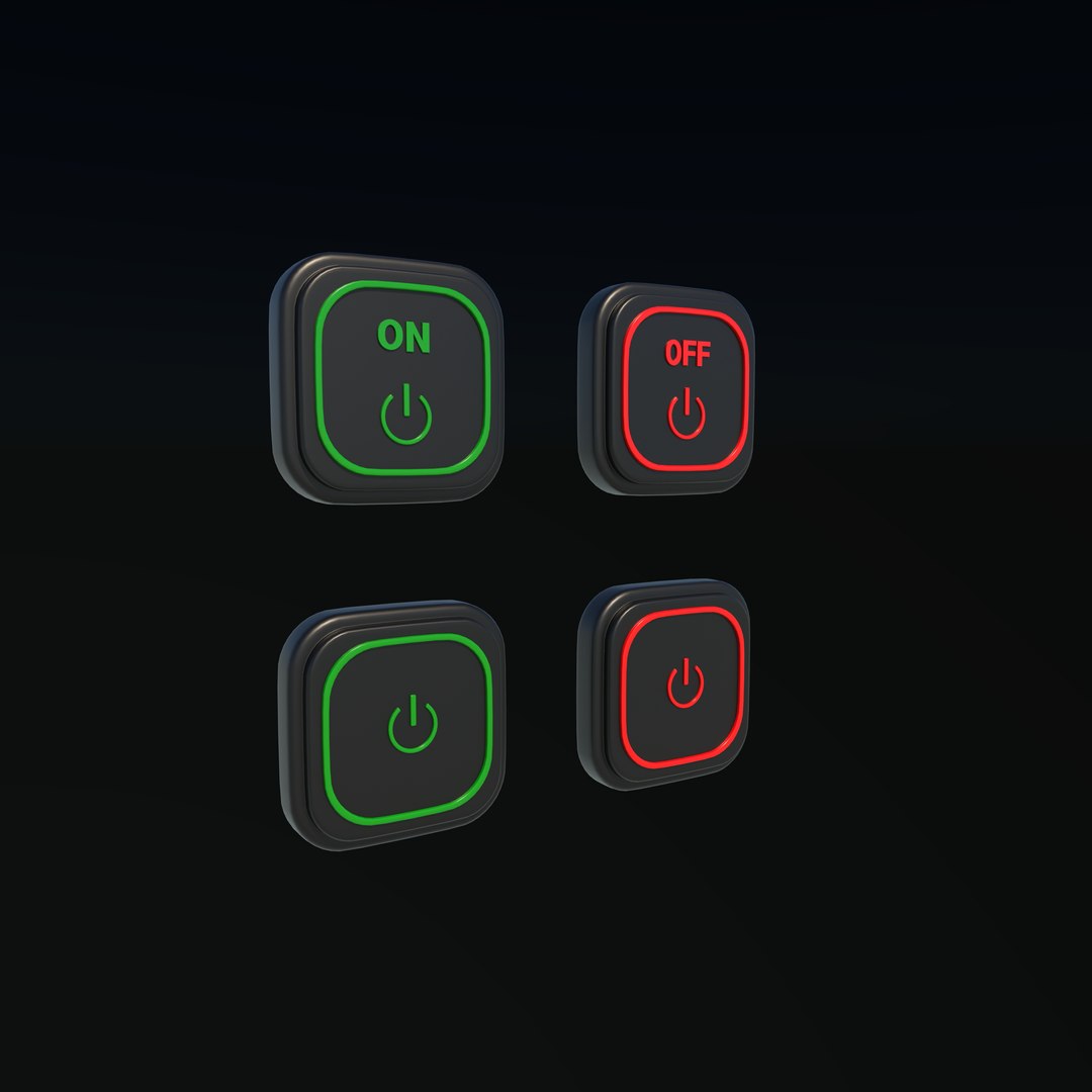 3D Turn On Off Button 3D Model Model - TurboSquid 2362313