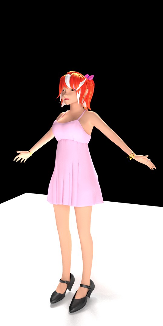 3D rigged anime character model - TurboSquid 1246874