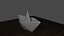 Paper boat 3D model with animation