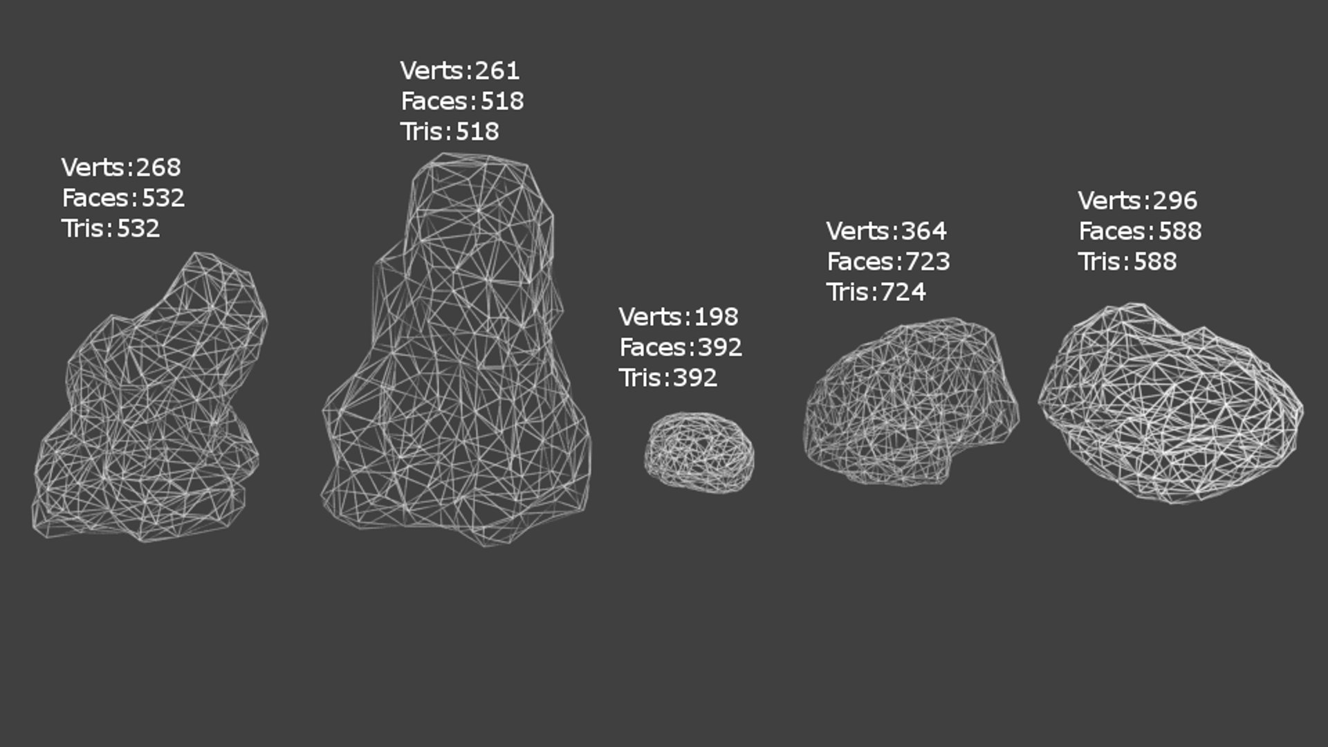 3D low-poly rocks 4 model - TurboSquid 1306887