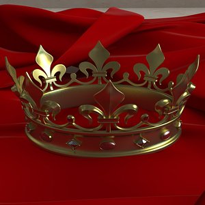 3d model golden crown