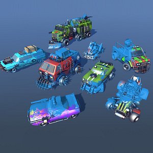 Stylized Customizable Cars post apo v3