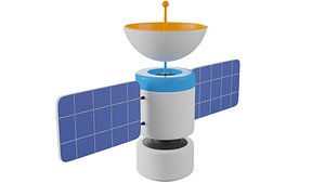 Cartoon Satellite 3D