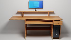 Simple Writing Desk 3D
