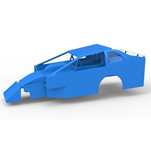 3D Shell of Northeast Dirt Modified stock car Version 2 Scale 1 to 25