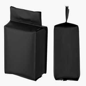 3D Quad Seal Pouch Mockup 08 model