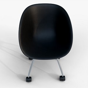 3D model Modern Office Chair with Casters 3D Model
