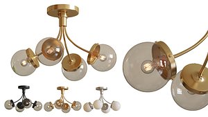 3D Prescott Medium Semi-Flush Mount