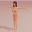 Lowpolyセクシーレディ3Dモデルリギング