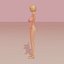 Lowpolyセクシーレディ3Dモデルリギング