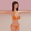 Lowpolyセクシーレディ3Dモデルリギング