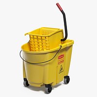 Single Mop Bucket Wringer Trolley