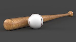 Baseball Bat and Ball 3D