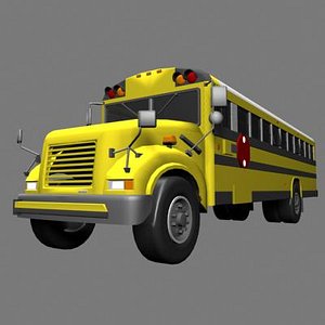 3d school bus