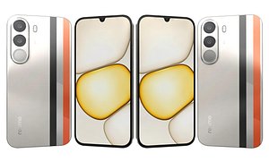 3D Realme P4x 4G Golden Coast model