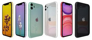3D apple iphone 11 colors